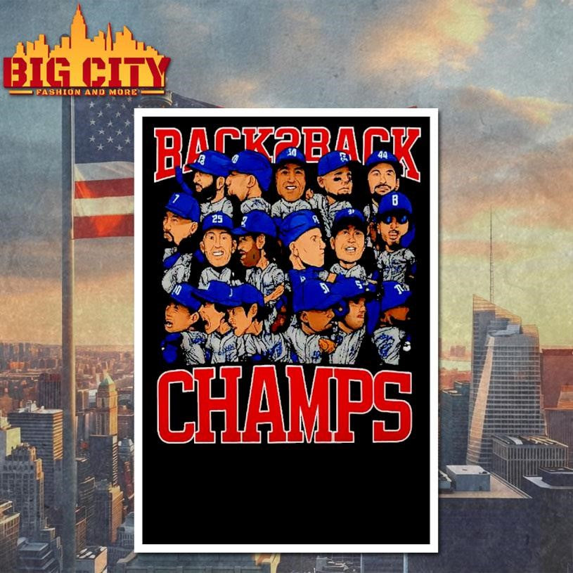 Los Angeles Dodgers Back To back Champions 2025 Shirt