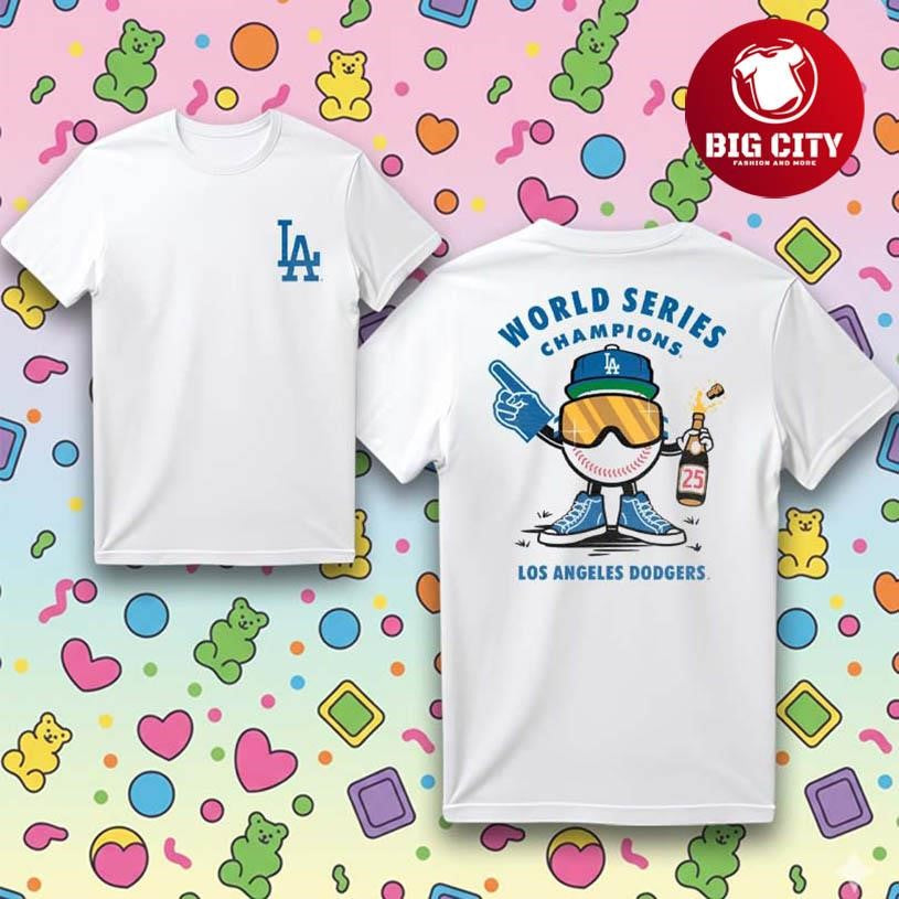 Los Angeles Dodgers Champagne Shower 2025 Two Sided Shirt