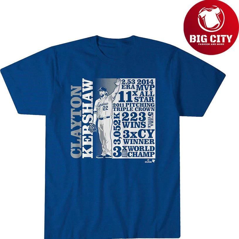 Los Angeles Dodgers Clayton Kershaw GOAT List shirt