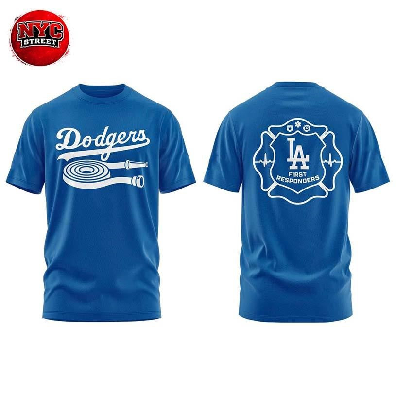 Los Angeles Dodgers First Responders Night x MLB Game Two Sided Shirt