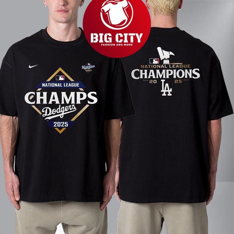 Los Angeles Dodgers National League Champions World Series 2025 New Two Sided Shirt