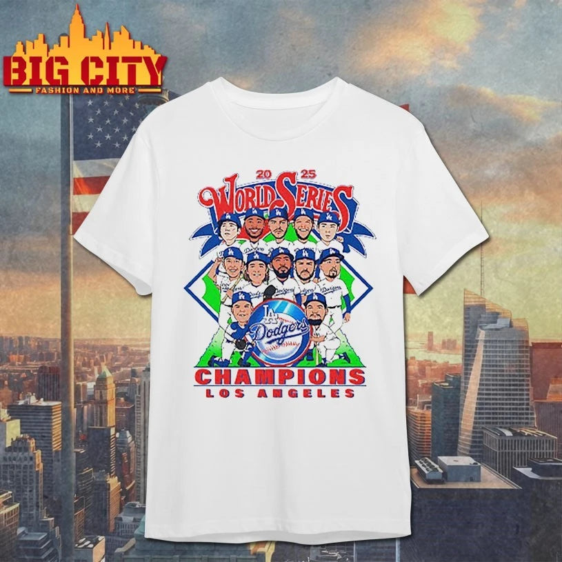 Los Angeles Dodgers World Series Champions 2025 chibi member shirt