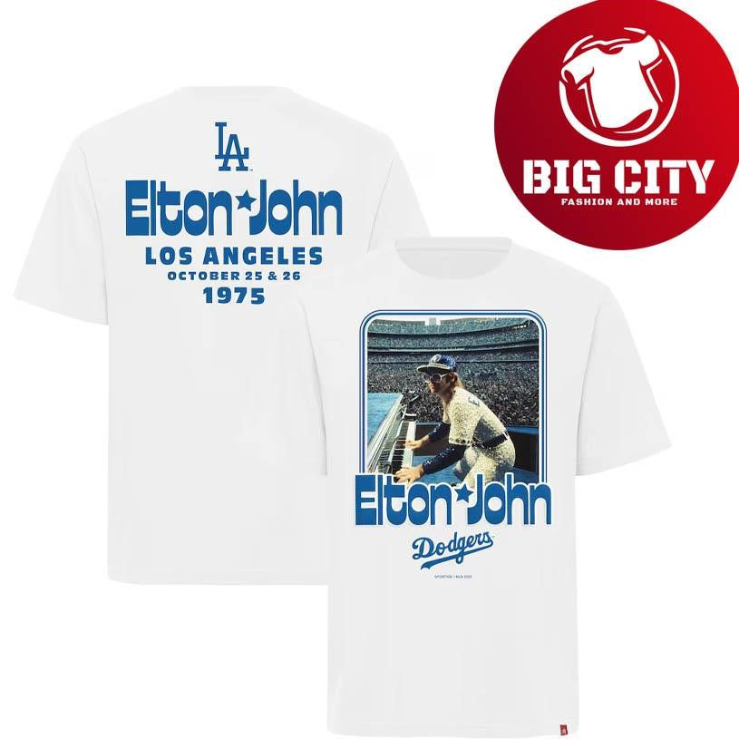 Los Angeles Dodgers x Elton John Sportiqe 2025 Two Sided Shirt