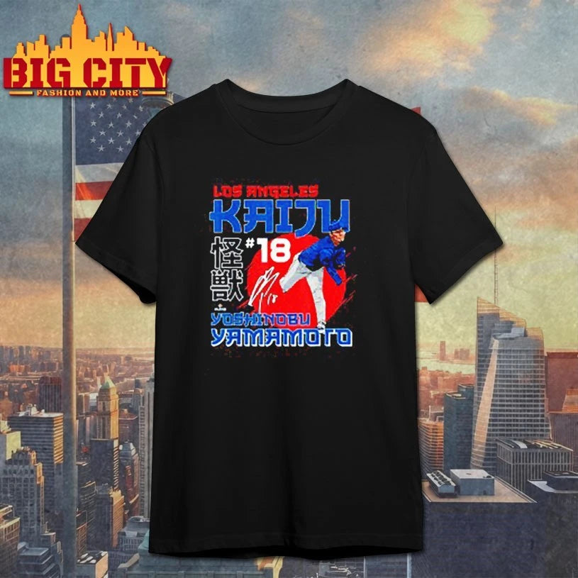 Los Angeles Kaiju Yoshinobu Yamamoto Baseball MLBPA shirt
