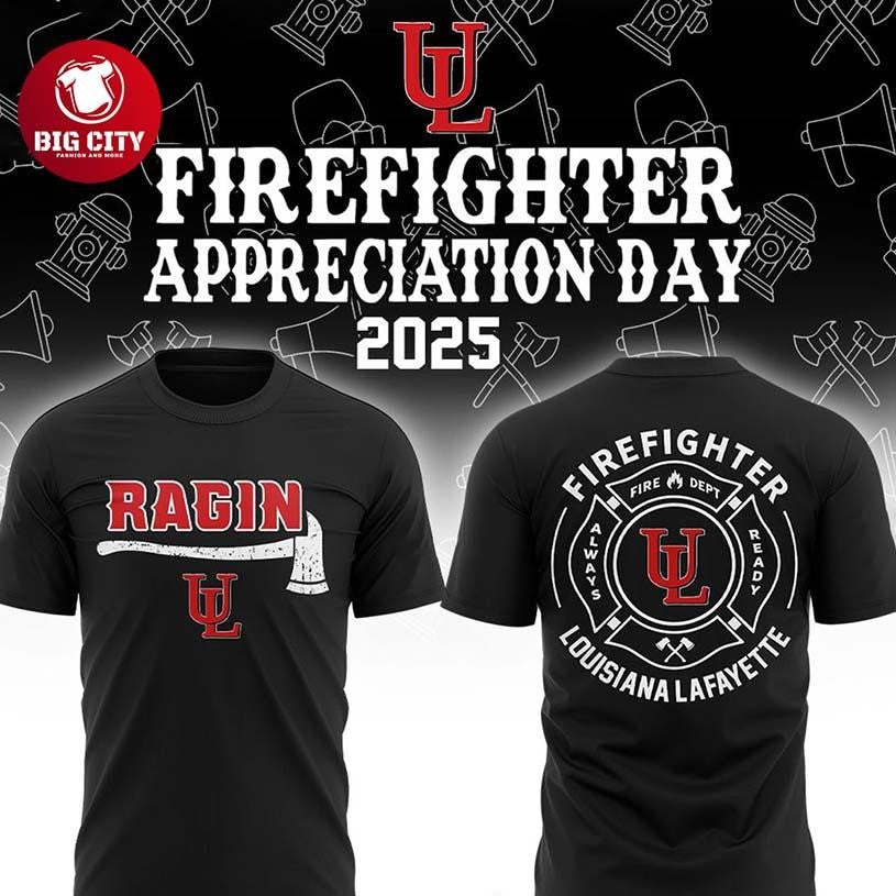 Louisiana-Lafayette Ragin Firefighters NCAA Appreciation 2025-2026 Two Sided Shirt