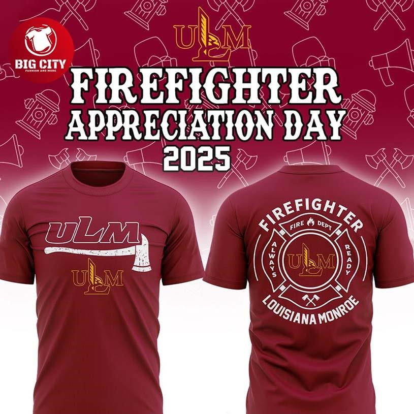 Louisiana-Monroe Warhawks Firefighters NCAA Appreciation 2025-2026 Two Sided Shirt