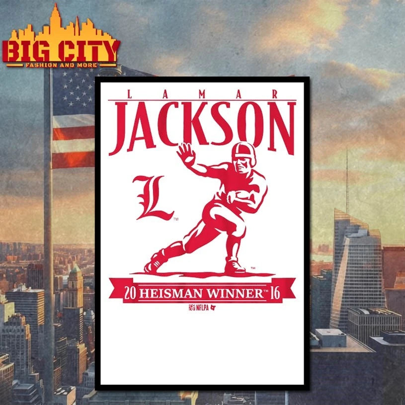 Louisville Football Lamar Jackson Heisman Trophy shirt