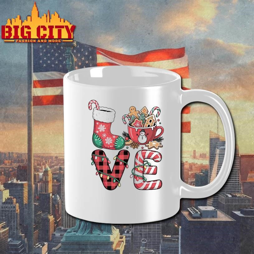Love Coffee Christmas Xmas Coffee Cup Shirt