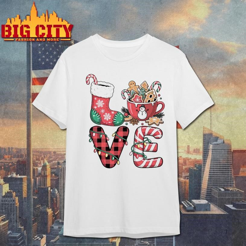 Love Coffee Christmas Xmas Coffee Cup Shirt
