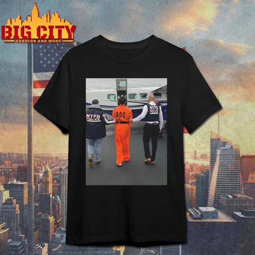 Luigi Mangione Is Escorted From An NYPD Helicopter In New York City shirt