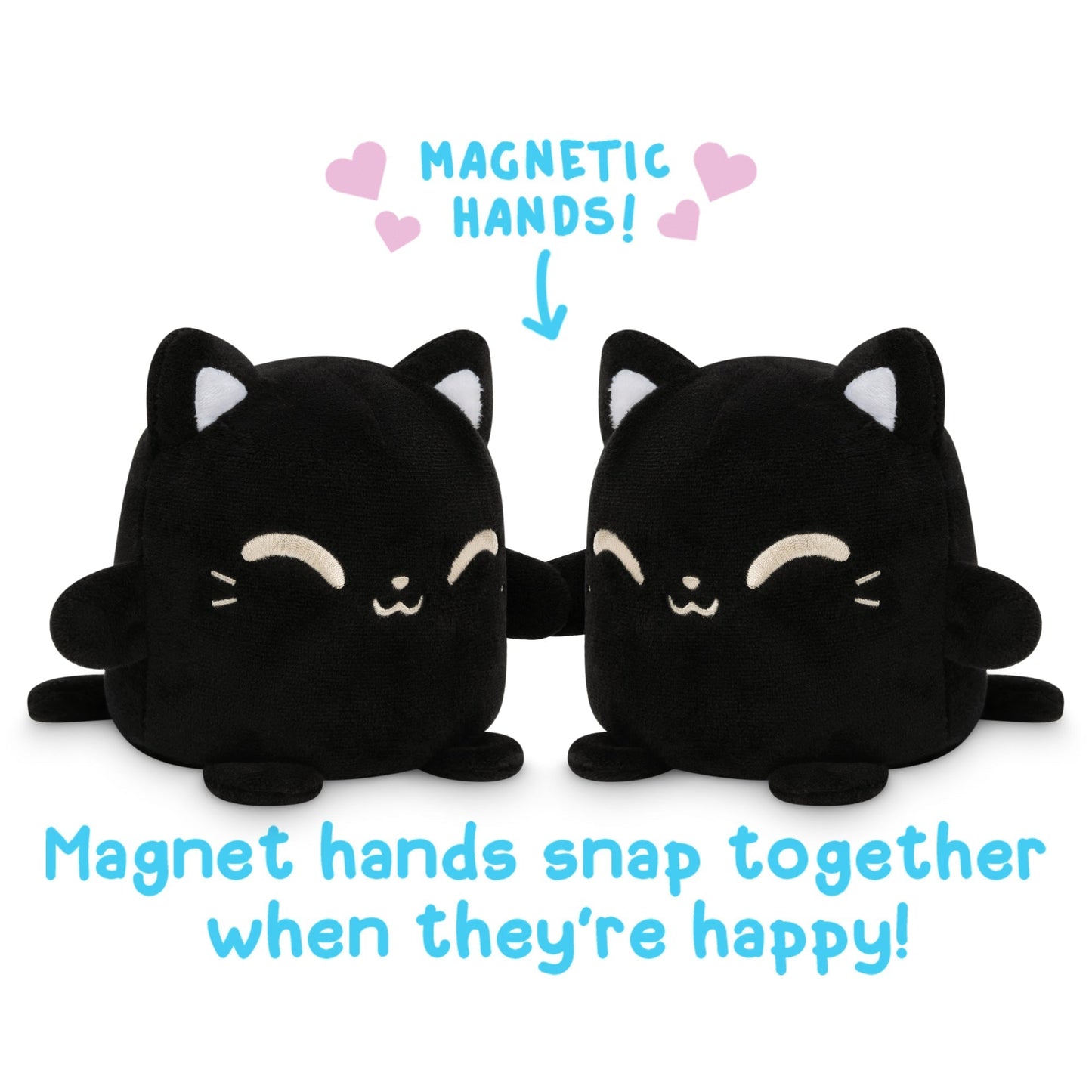 TeeTurtle Reversible Cat Plushmate (Black)