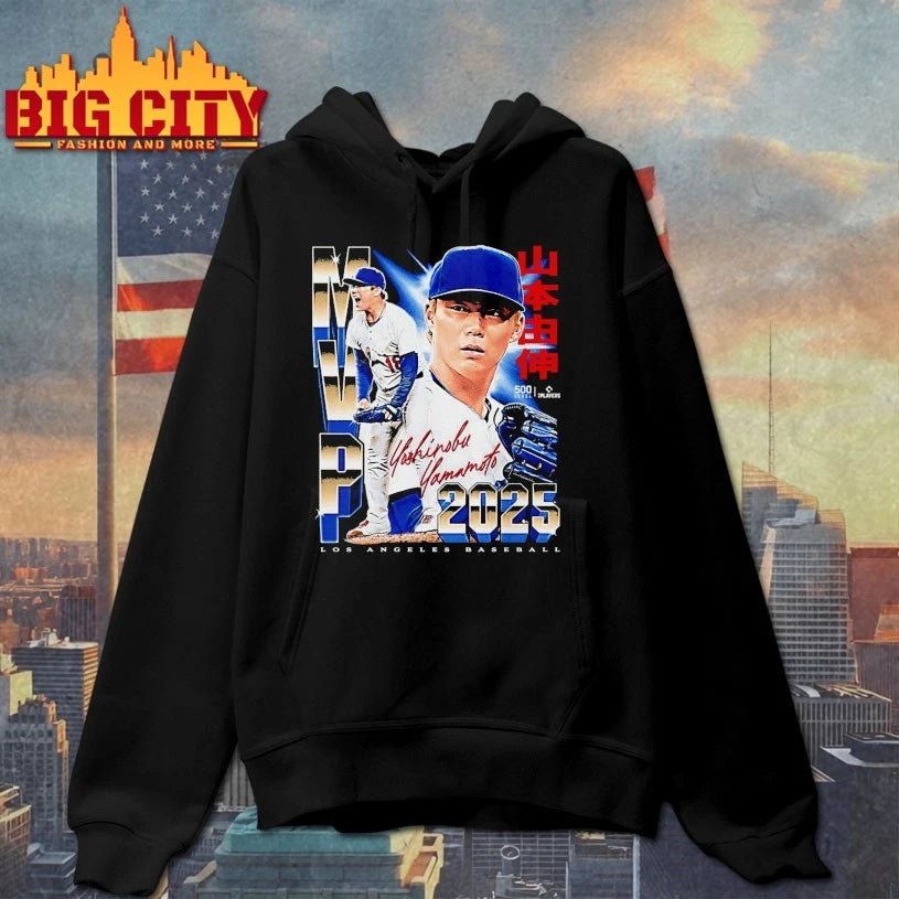 MVP Yoshinobu Yamamoto Los Angeles D 2025 Champs shirt