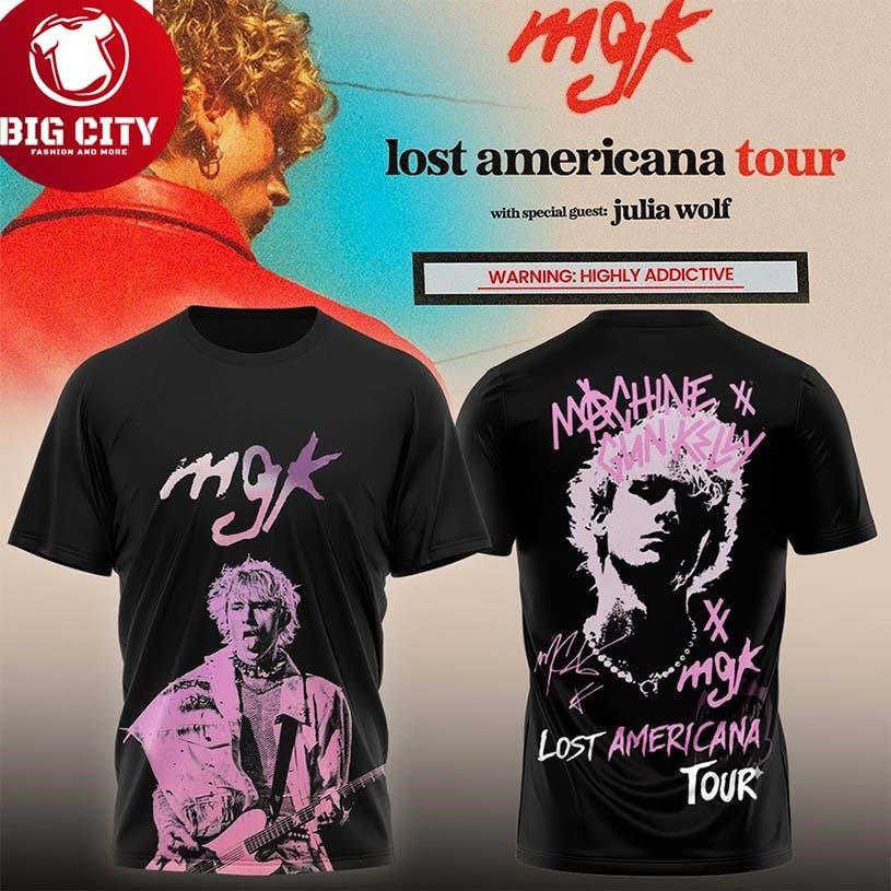 Machine Gun Kelly Lost Americana Tour 2025 New two Sided Shirt Shirt