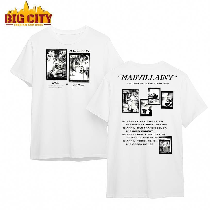 Madvillainy Album Tour 2004 Two Sided Shirt