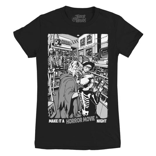 Make It A Horror Movie Night Ladies T-Shirt