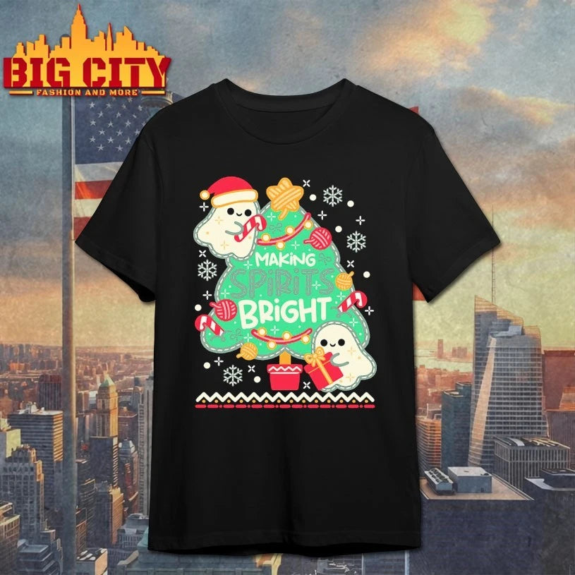 Making Cute Spirits Bright christmas shirt