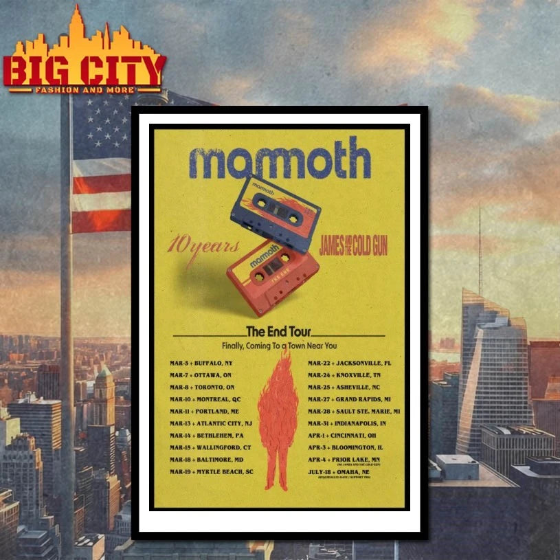 Mamoth 10 Years The End Tour 2026 Poster shirt