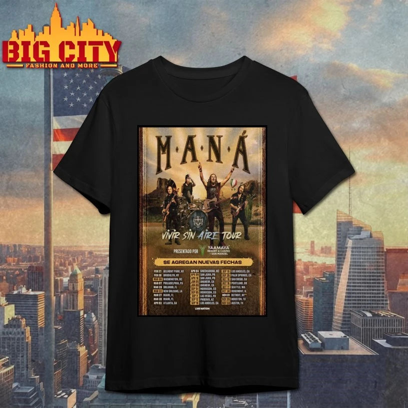 Maná 2026 Vivir Sin Aire Tour Poster shirt