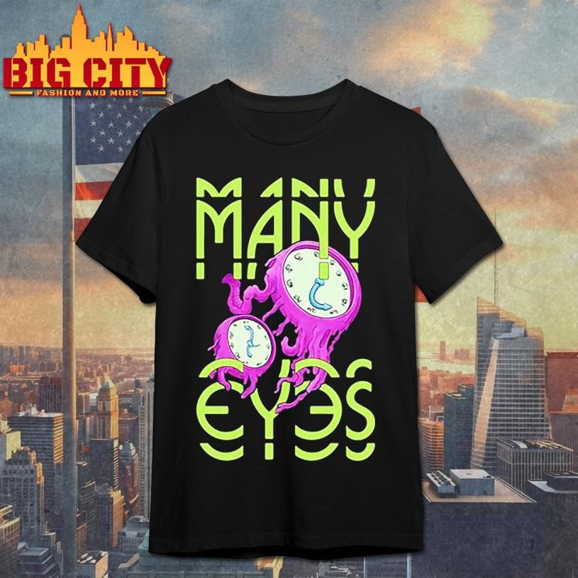 Many Eyes Purple Clocks shirt