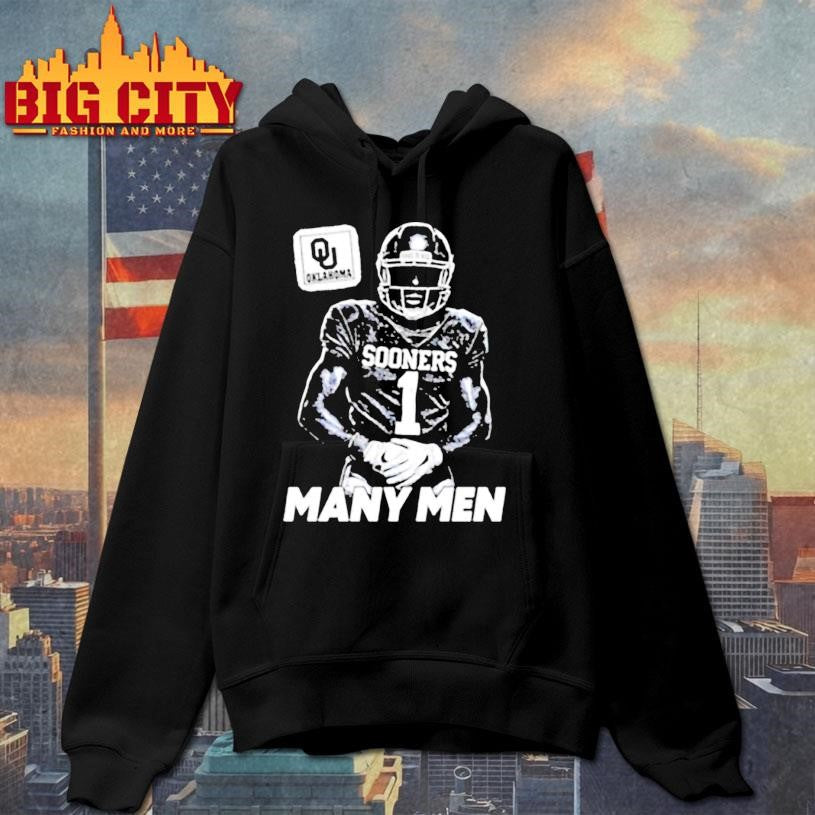 Many Men Oklahoma Sooners #1 player graphic shirt