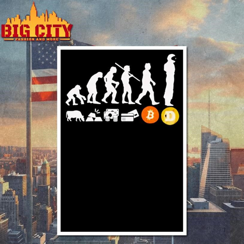March of Progress evolution of money and payment methods shirt