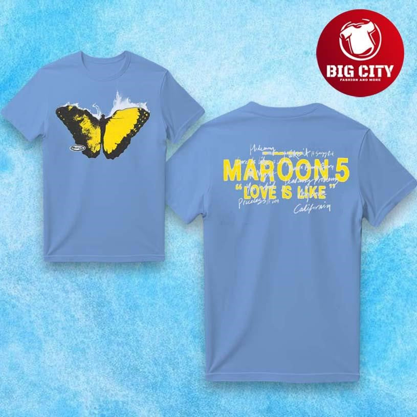 Maroon 5 Butterfly 2025 Two Sided Shirt