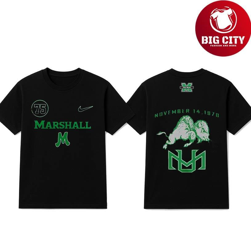 Marshall Thundering Herd Let’s Go Herd Football 2025 Two Sided Shirt