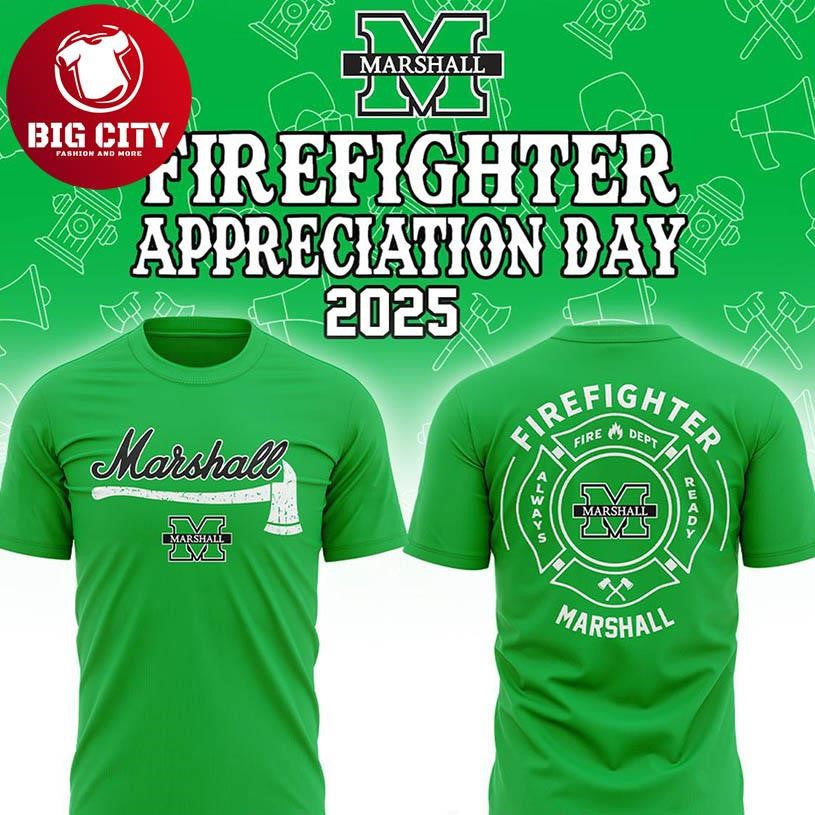 Marshall Thundering Herd NCAA Firefighter Day Of Appreciation 2025 Two Sided Shirt