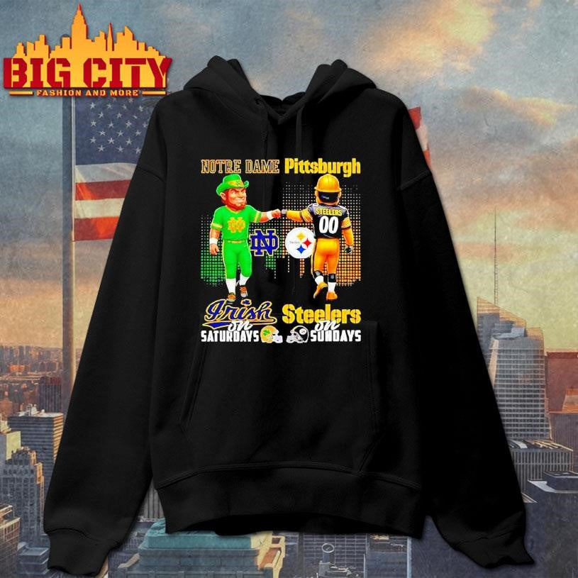 Mascot Of Notre Dame Irish On Saturdays And Pittsburgh Slers On Sundays Shirt