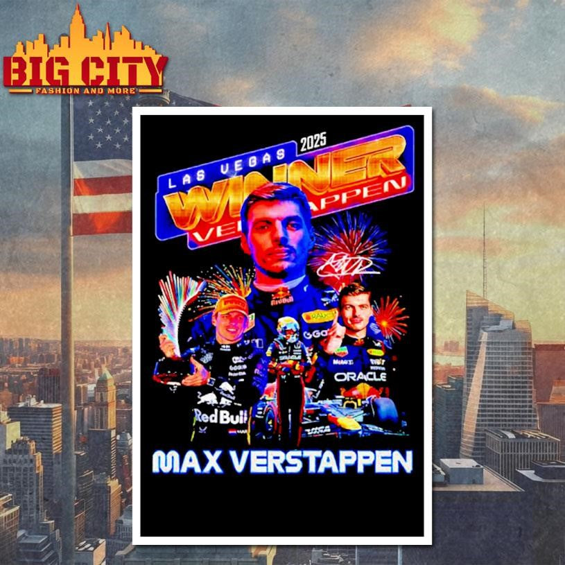 Max Verstappen 2025 Las Vegas Winner Verstappen Shirt