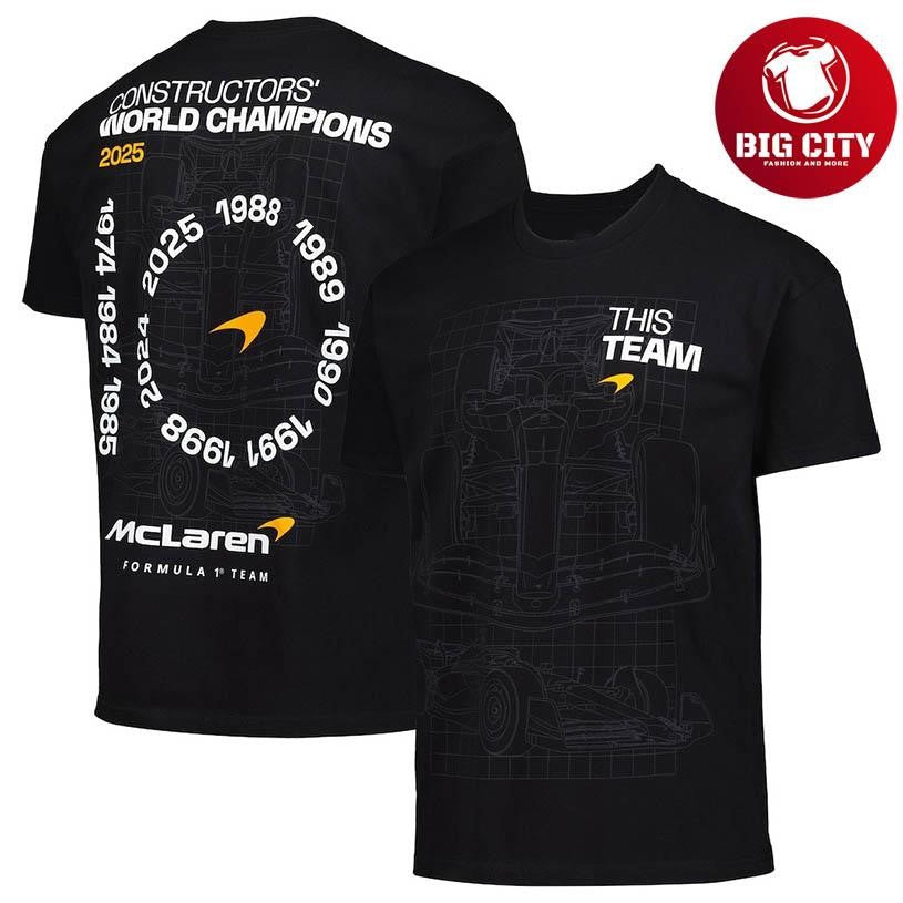 McLaren F1 Team 2025 Constructors’ Championship Road Map Two Sided Shirt