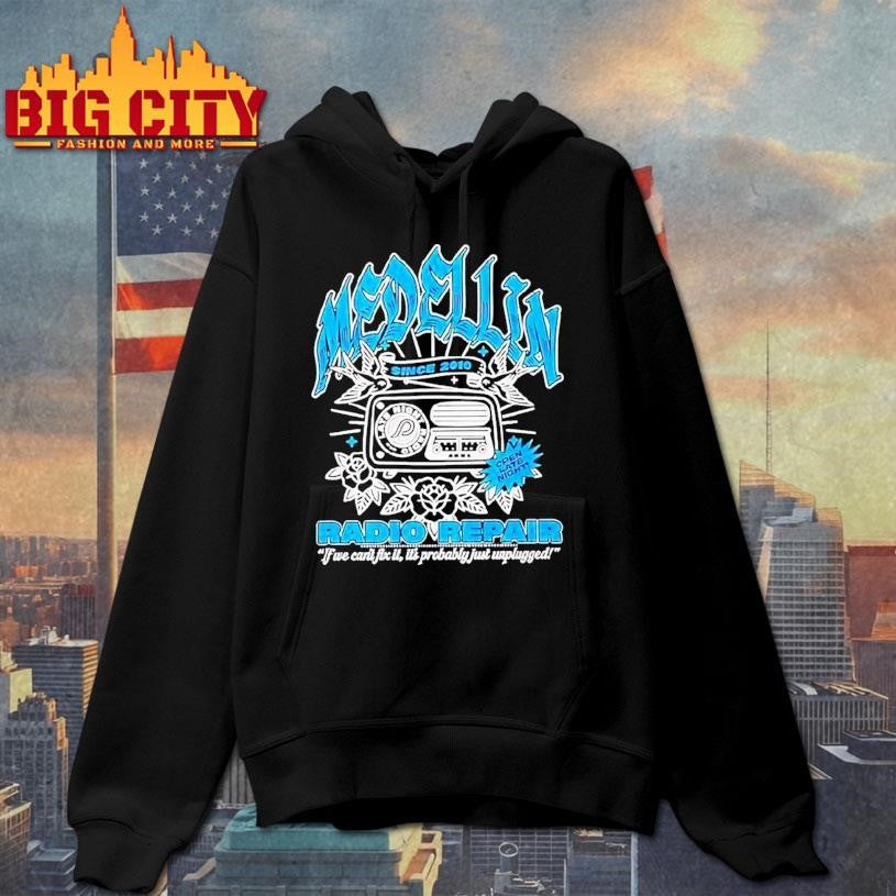 Medellin Radio Repair Late Night Since 2010 Graphic Shirt