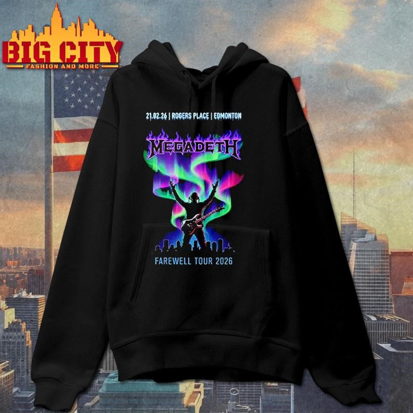 Megadeth Farewell Tour 2026 Edmonton Canada Exclusive Shirt