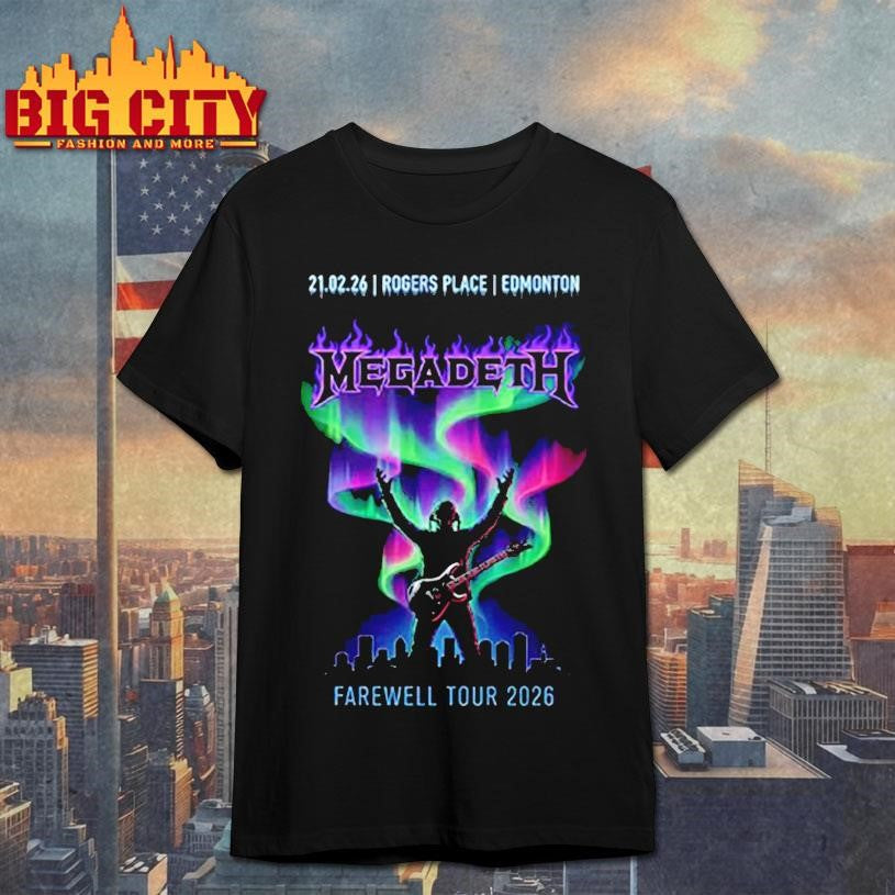 Megadeth Farewell Tour 2026 Edmonton Canada Exclusive Shirt
