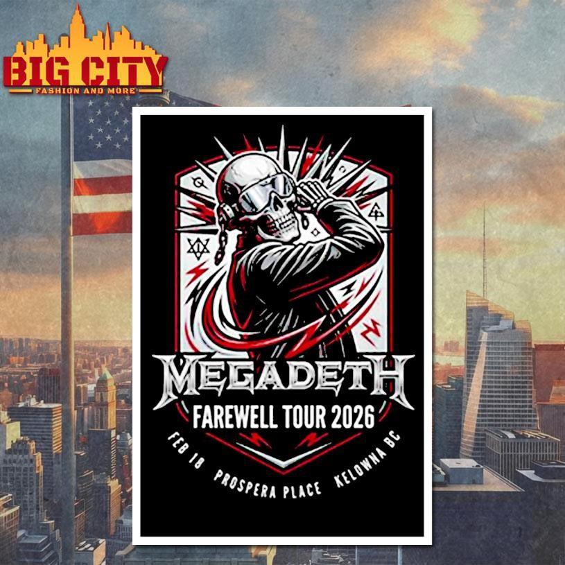 Megadeth Farewell Tour 2026 Exclusive Shirt