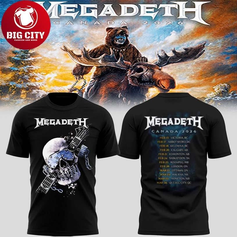 Megadeth Tour 2026 Special Edition Two Sided Shirt