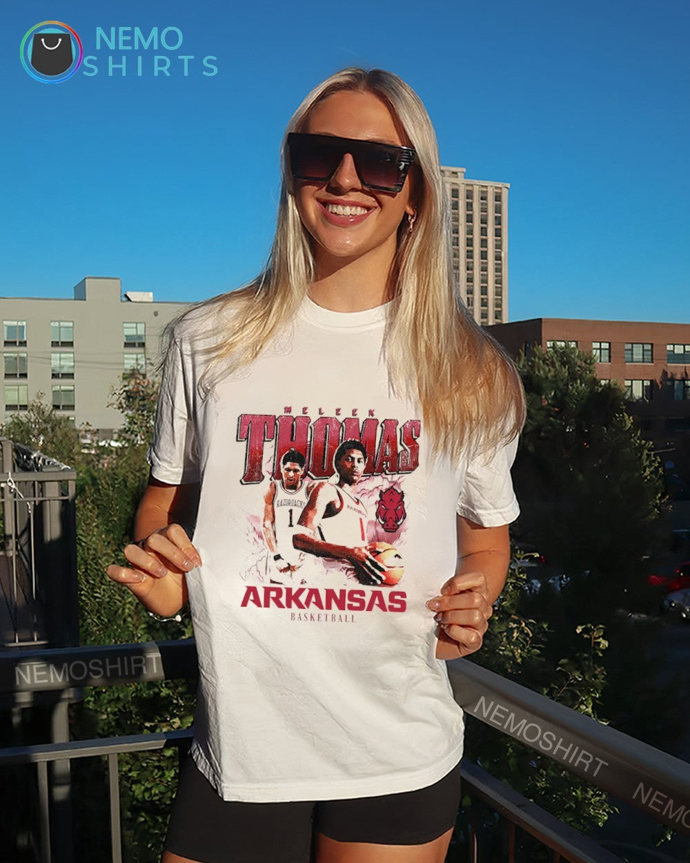 Meleek Thomas Arkansas Razorbacks player vintage graphic shirt