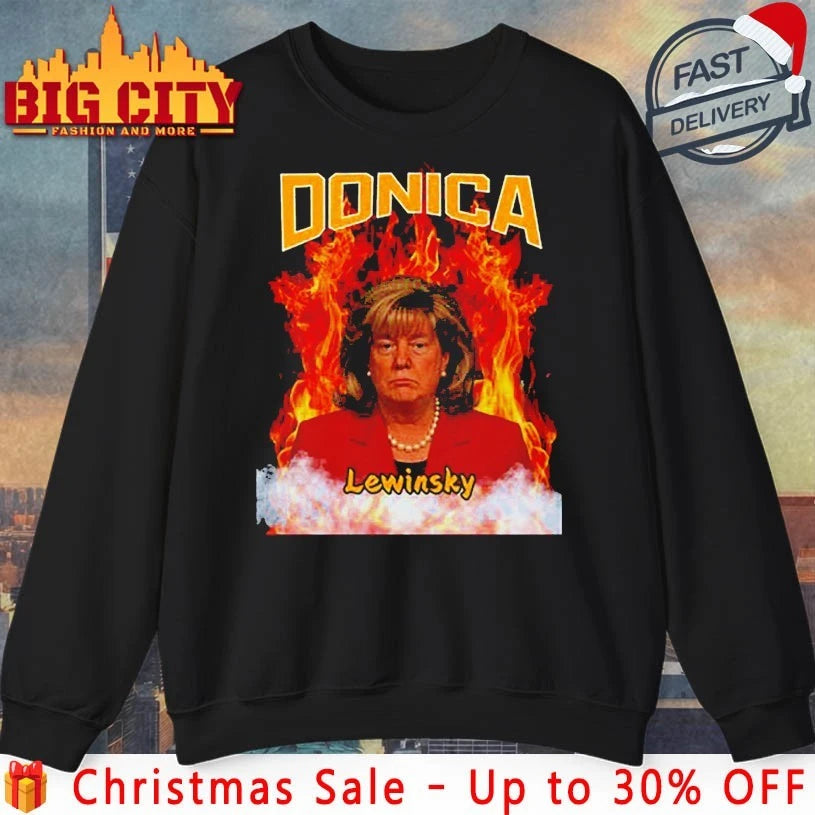 Meme Donica Lewinsky Big Beautiful Bill Clinton Bubba Trump Shirt