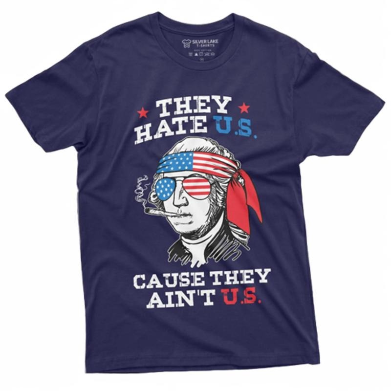 Men s Funny 4th of July Washington Graphic Shirt US Birthday Independence day adult shirt Washington with Cool party tee...