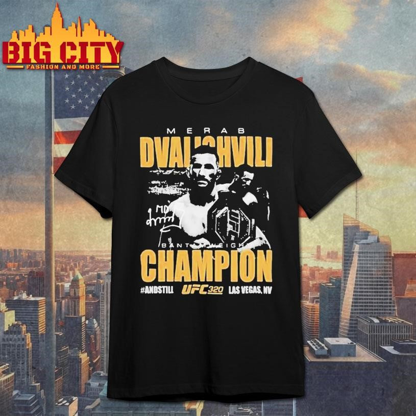 Merab Dvalishvili Ufc 320 Bantamweight Champion 2025 Las Vegas Shirt