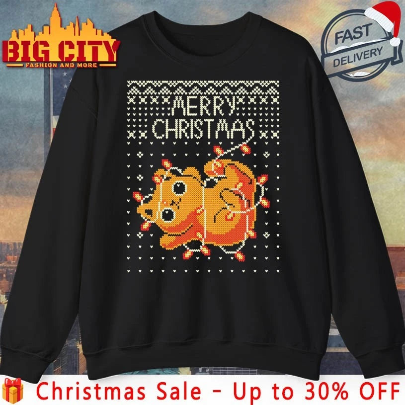 Merry Christmas Kitty Cat Light Ugly christmas shirt