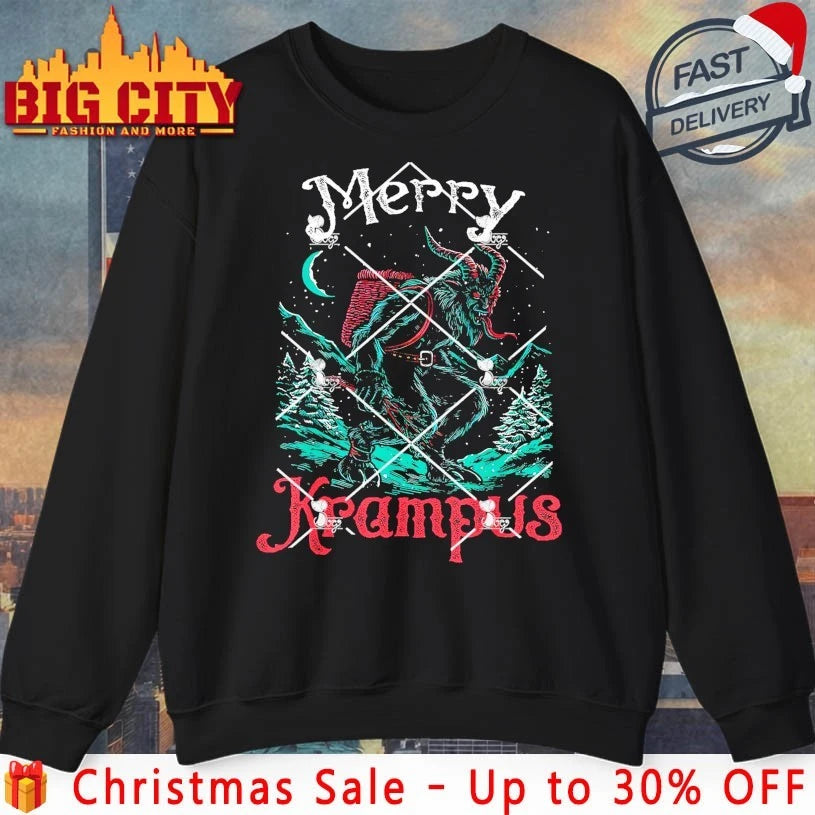 Merry Christmas Krampus Festive Horror Xmas shirt