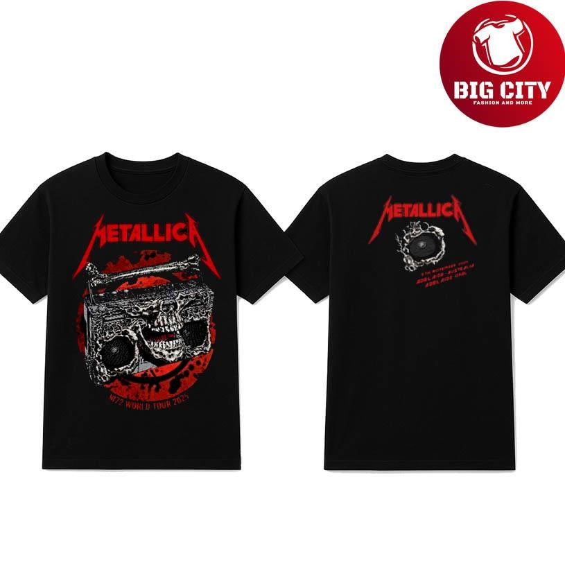 Metallica Adelaide 2025 Two Sided Shirt