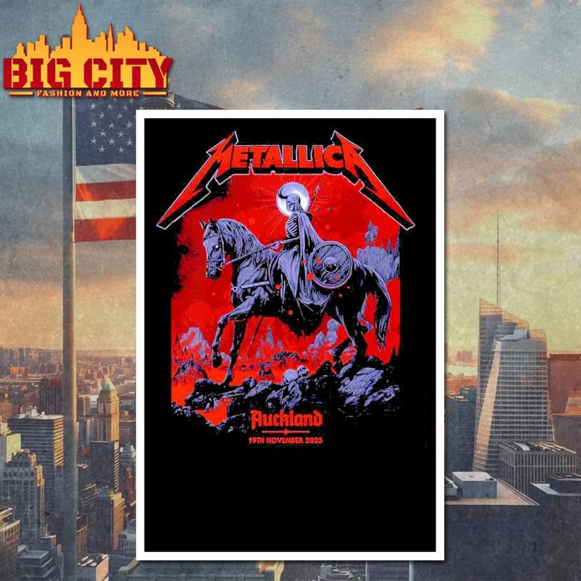 Metallica Auckland 2025 Eden Park New Zealand M72 World Tour Shirt
