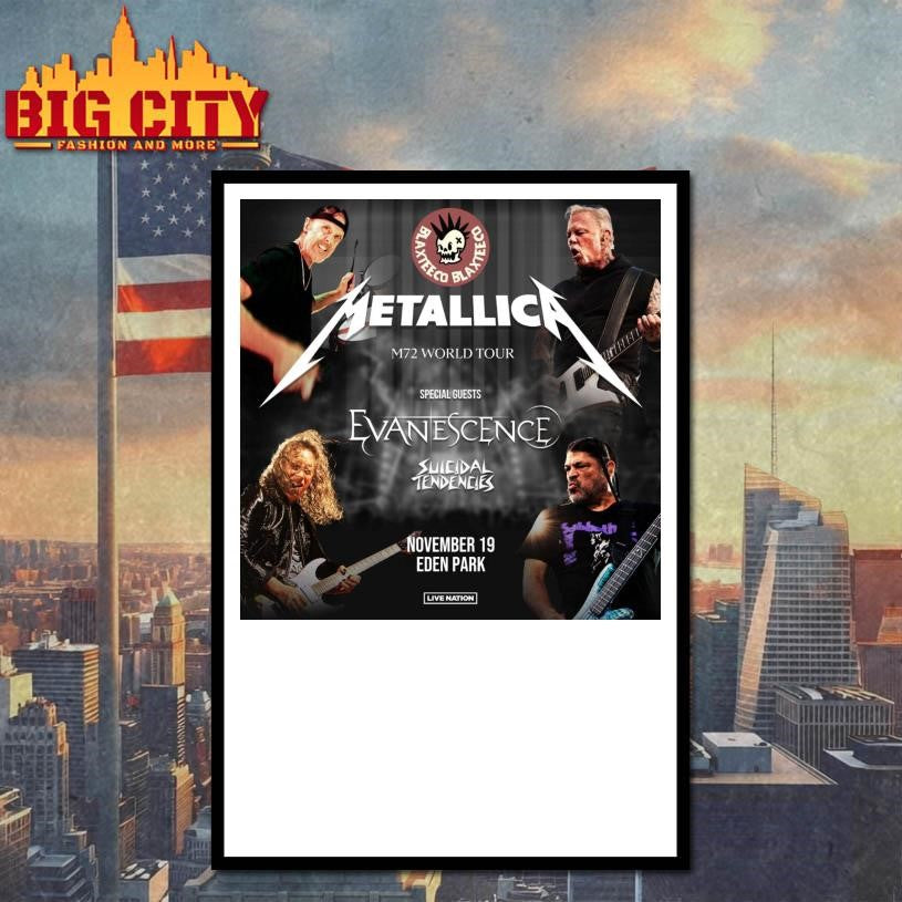 Metallica M72 Auckland 2025 Poster Shirt
