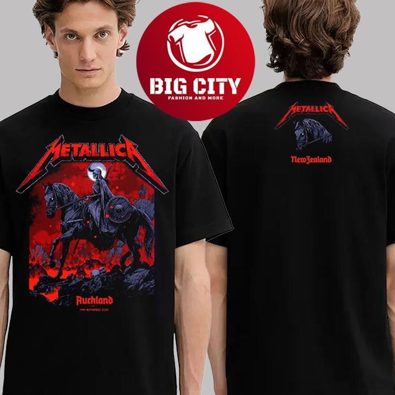 Metallica M72 New Zealand 2025 Pop Up Two Sided Shirt