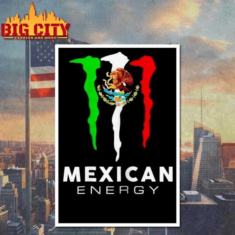 Mexico Flag Mexican Energy Drink Logo shirt