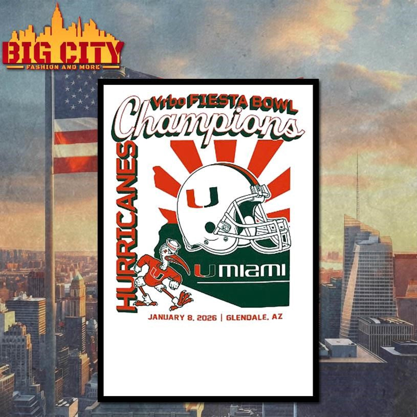 Miami Football Fiesta Bowl Champions Shirt
