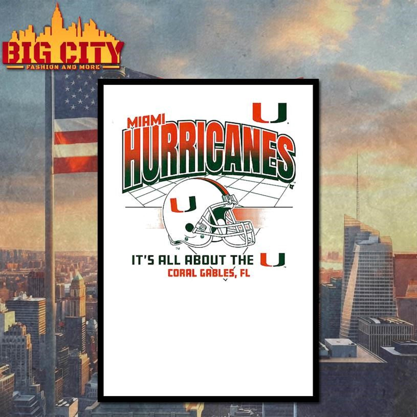 Miami Football Helmet Grid Shirt