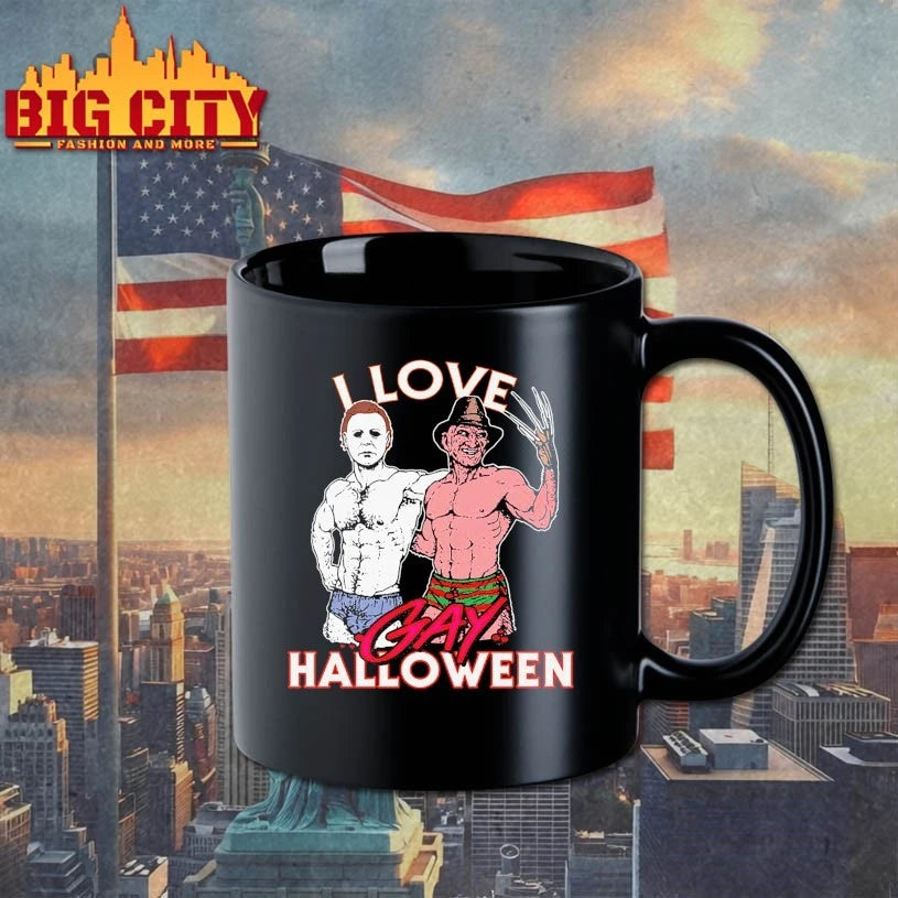 Michael Myers And Freddy Krueger I Love Gay Halloween shirt